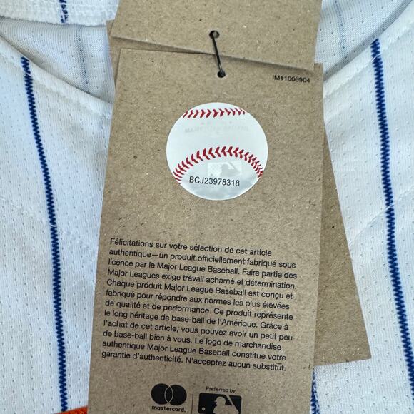 NIKE New York Mets Jersey #1 NWT Size Medium DriFit Engineered Jeff McNeil White - Picture 12 of 16